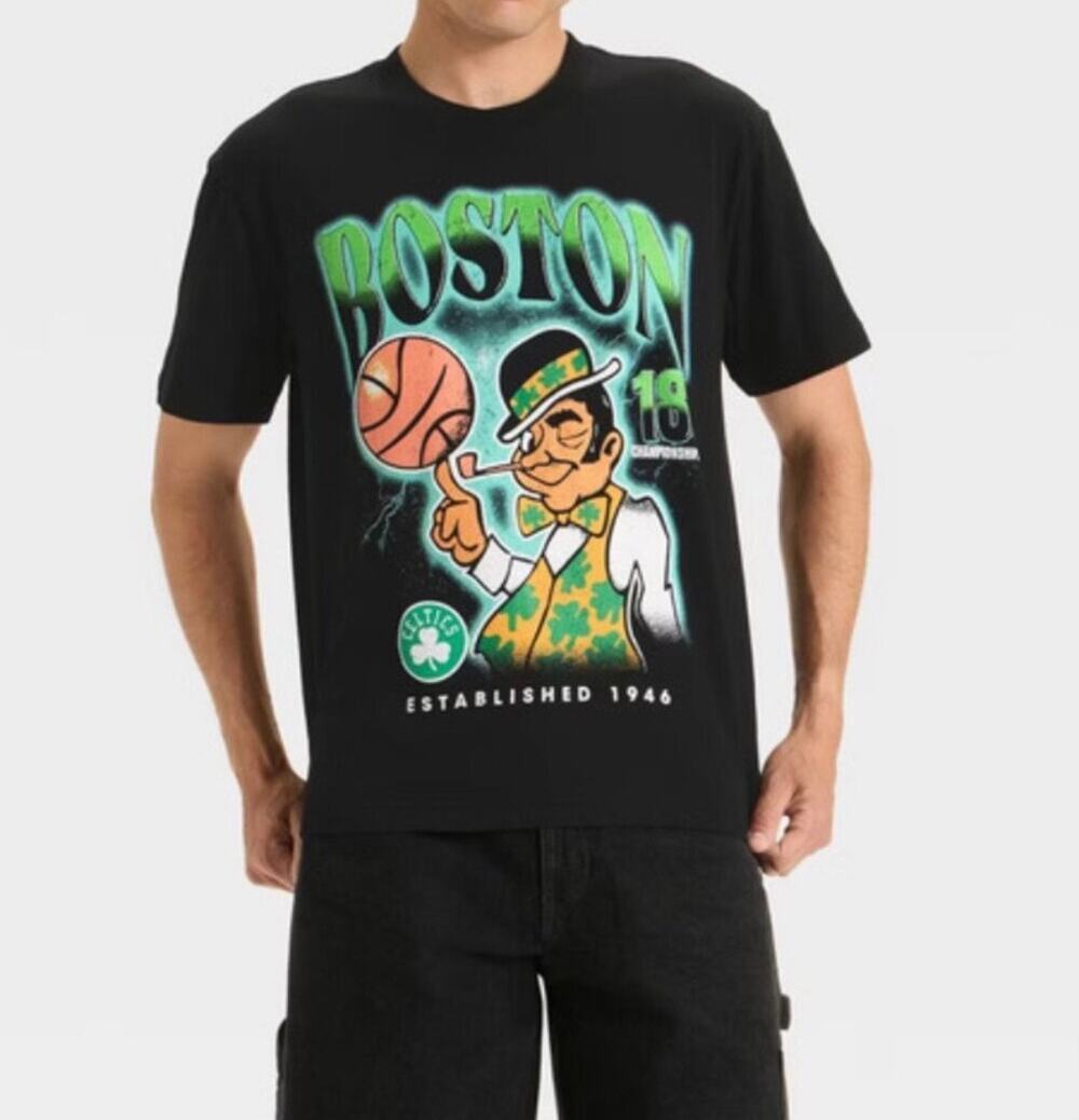 Original Use‎ Men’s Boston Celtics Graphic T-Shirt Black Size Large L NBA